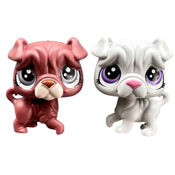Littlest Pet Shop Sharpei Puppy Dog Bundle - Picture 1 of 6